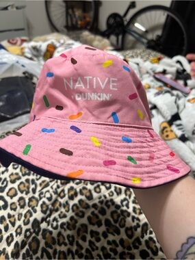 Native Pink Sprinkle Bucket Hat with Multicolor Accents